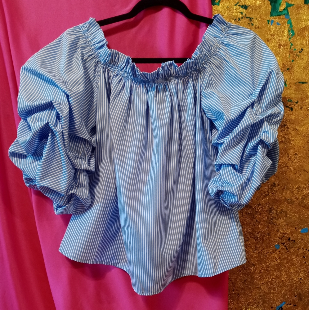 Forever 21, Small, blue and white stripes